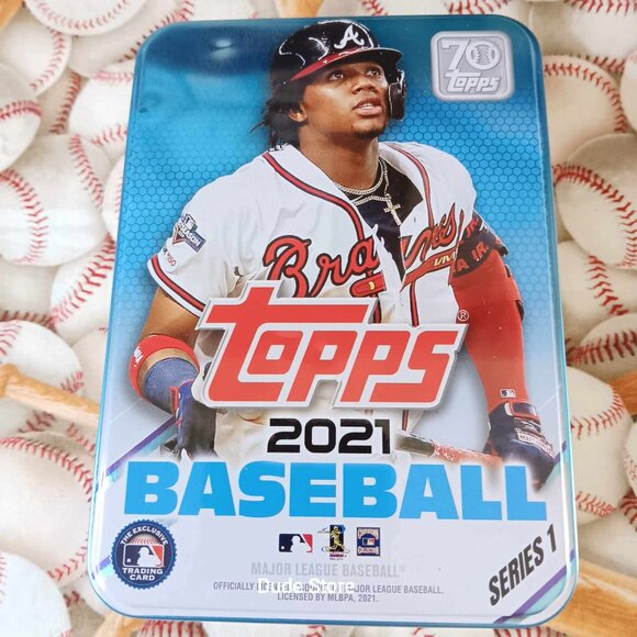 2021 Topps Series 1 Baseball - 70 Years - Ronald Acuña Jr. **TIN ONLY NO CARDS! - Picture 2 of 11
